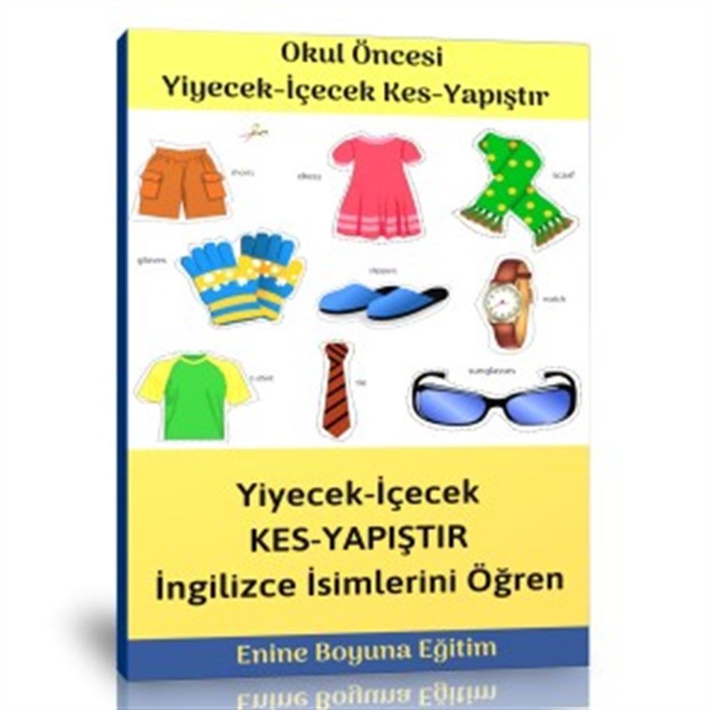 Okul Öncesi Giysileri Kes – Yapıştır Etkinlik Kitabı