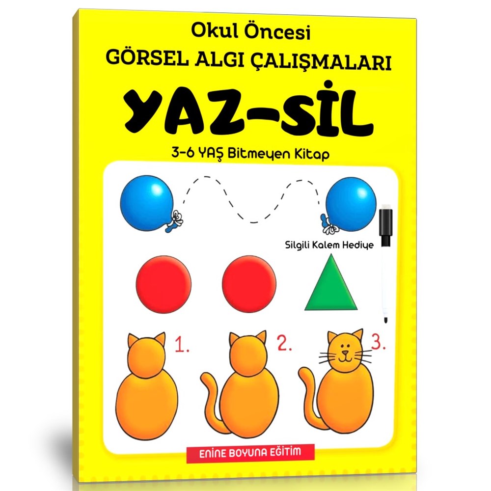 Okul Öncesi Görsel Algı Çalışmaları Yaz-Sil Kitabı