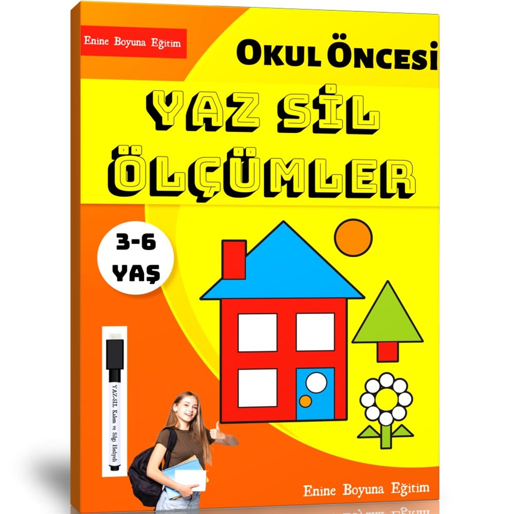 Okul Öncesi Haydi Ölçümleri Öğrenelim YAZ-SİL Kitabı