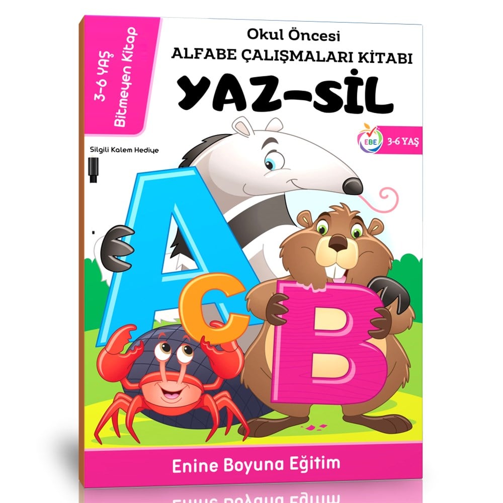 Okul Öncesi İngilizce Alfabe Yaz-Sil Kitabı