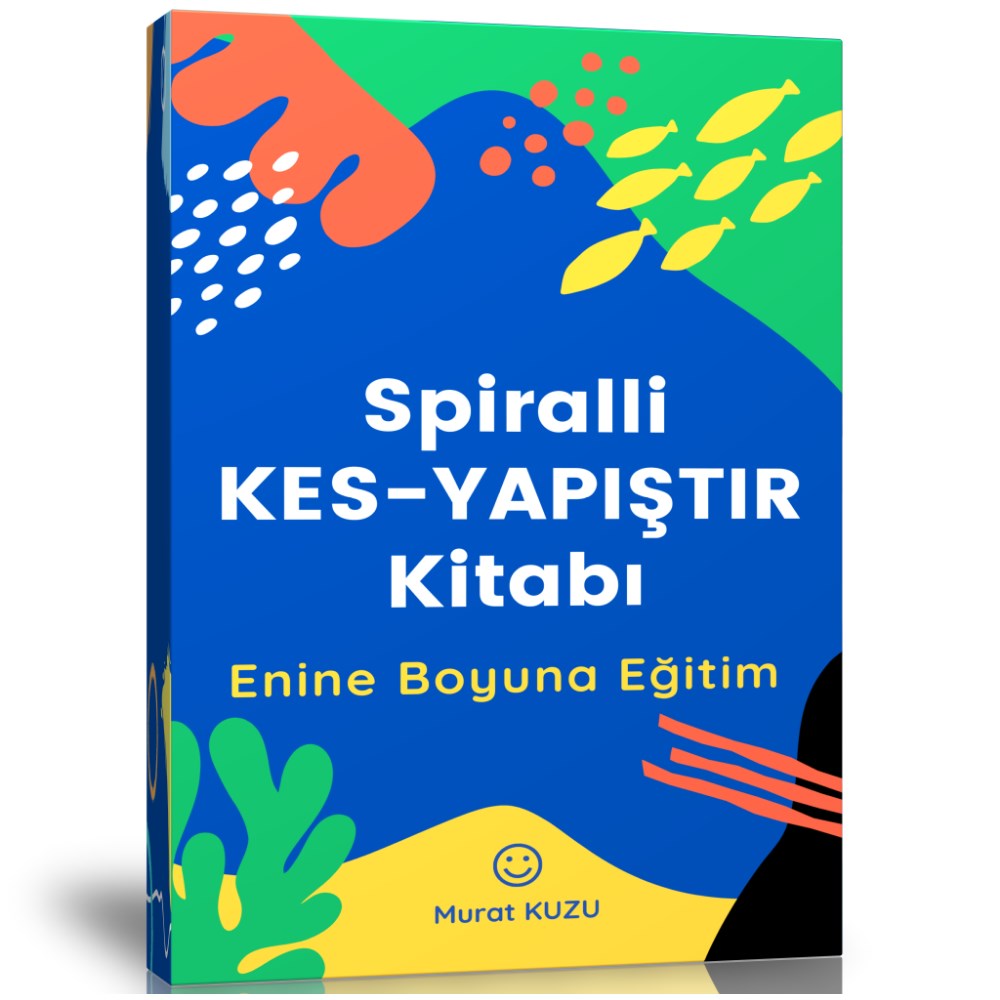 Okul Öncesi KES-YAPIŞTIR Kitabı (Spiralli Kitap)