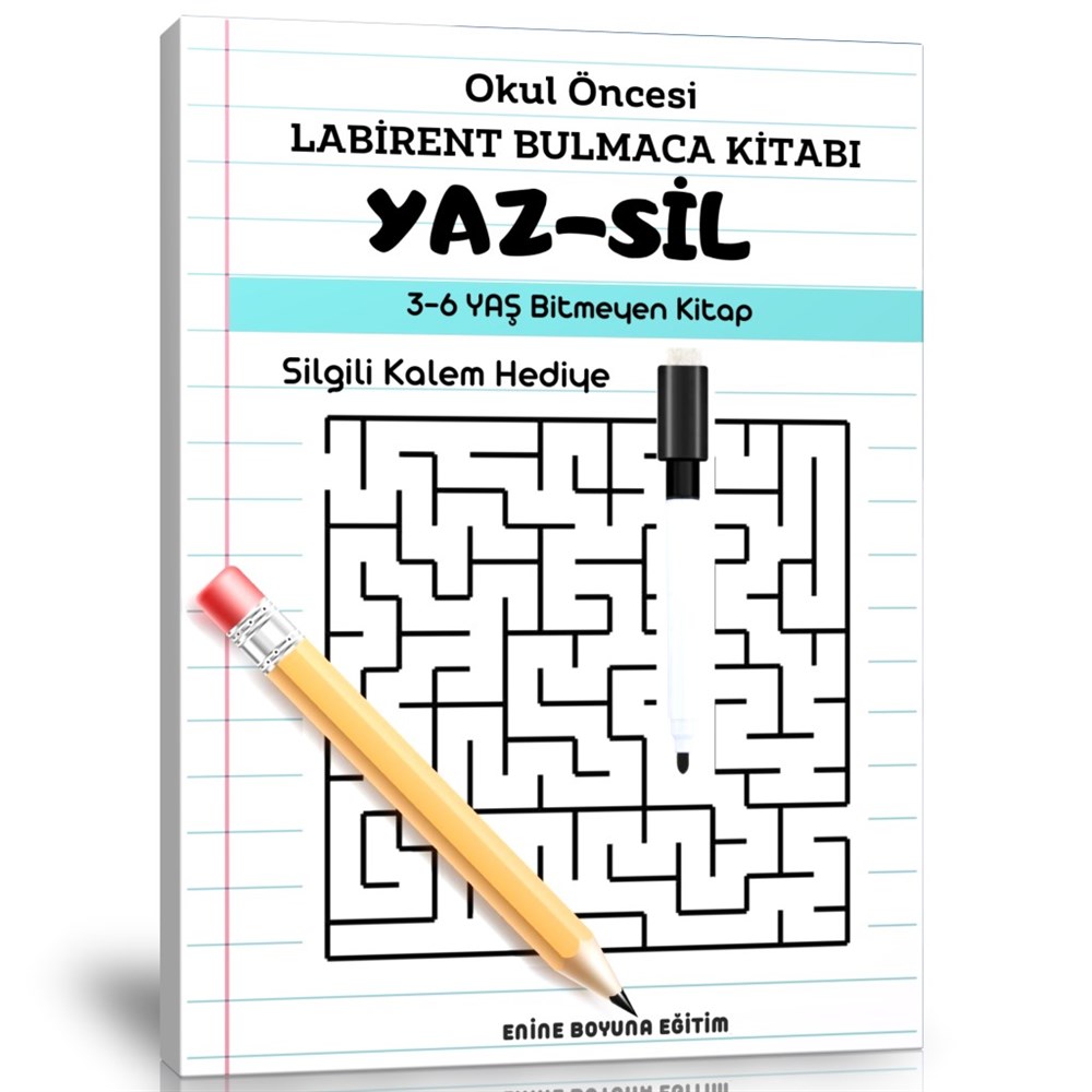 Okul Öncesi Labirent Yaz-Sil Kitabı