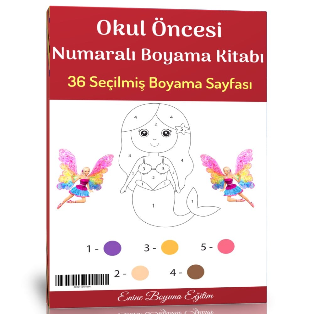 Okul Öncesi Numaralı Boyama Kitabı (36 Seçilmiş Boyama Sayfası)