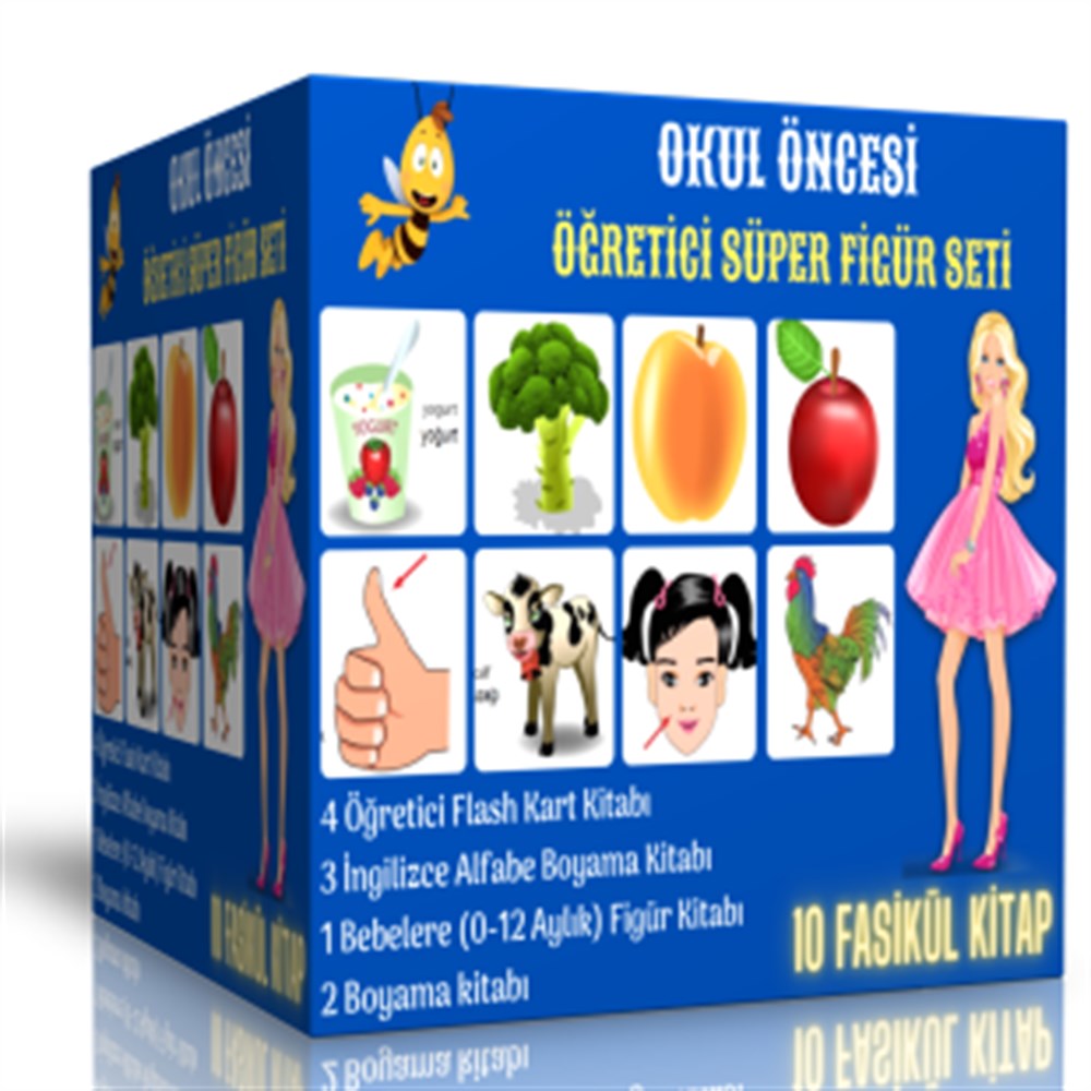 Okul Öncesi Öğretici SÜPER Figür Seti (10 Fasikül Kitap)