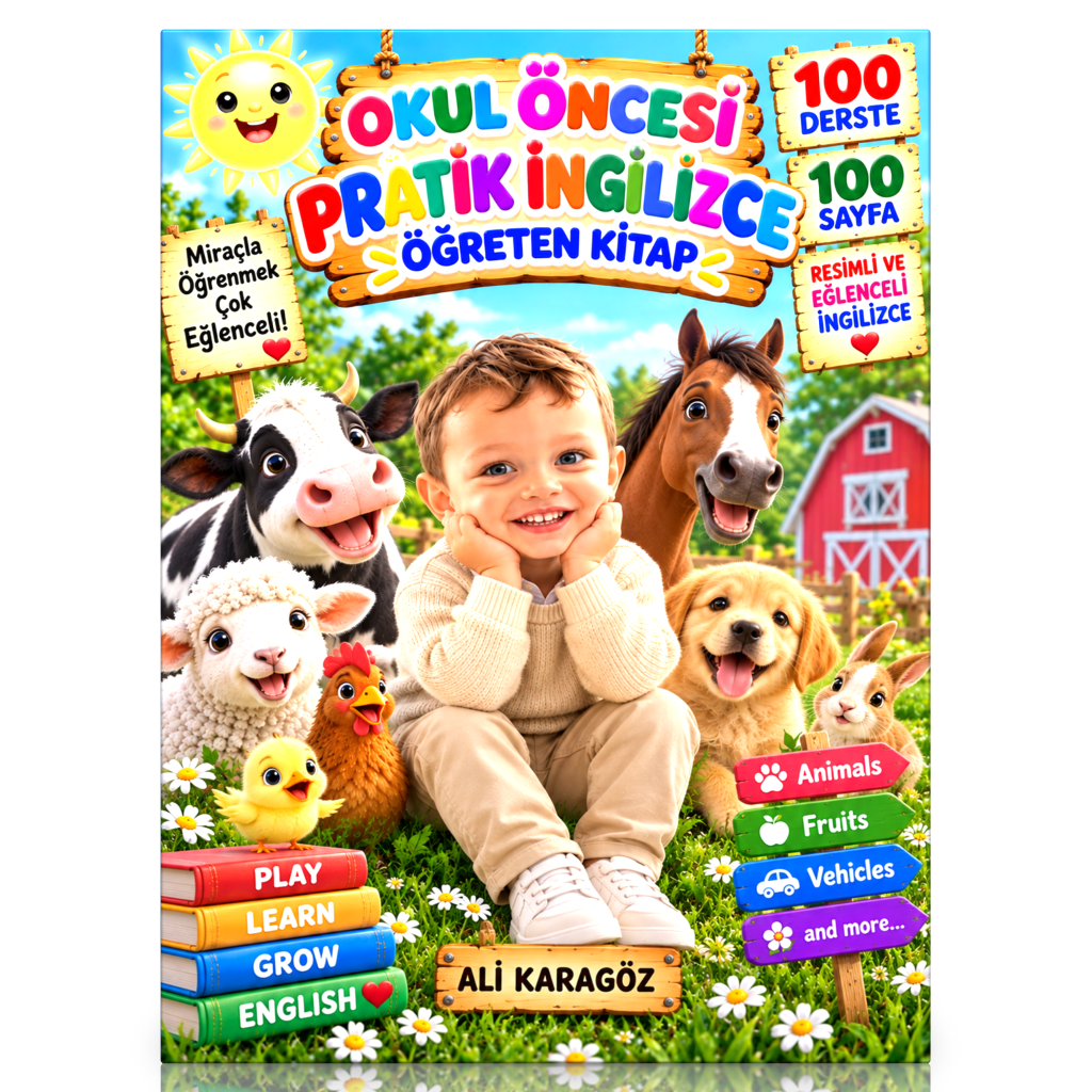 Okul Öncesi Pratik İngilizce Öğreten Kitap 