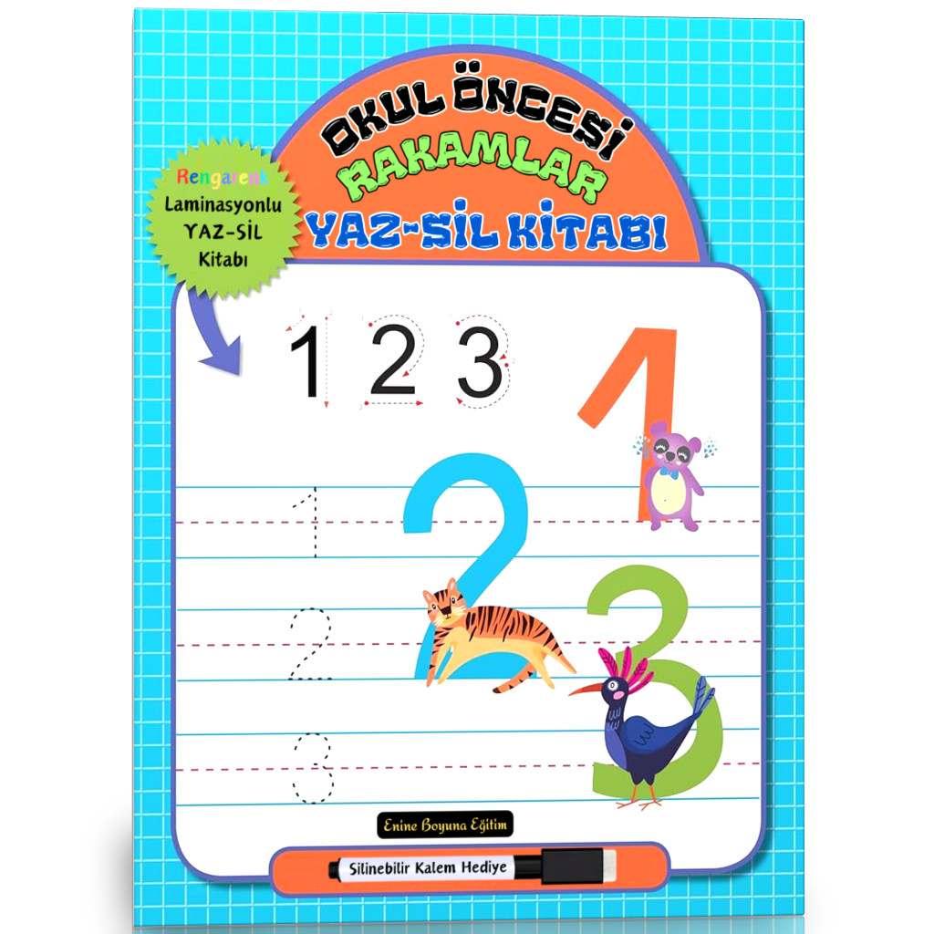 Okul Öncesi RAKAMLAR YAZ-SİL Kitabı
