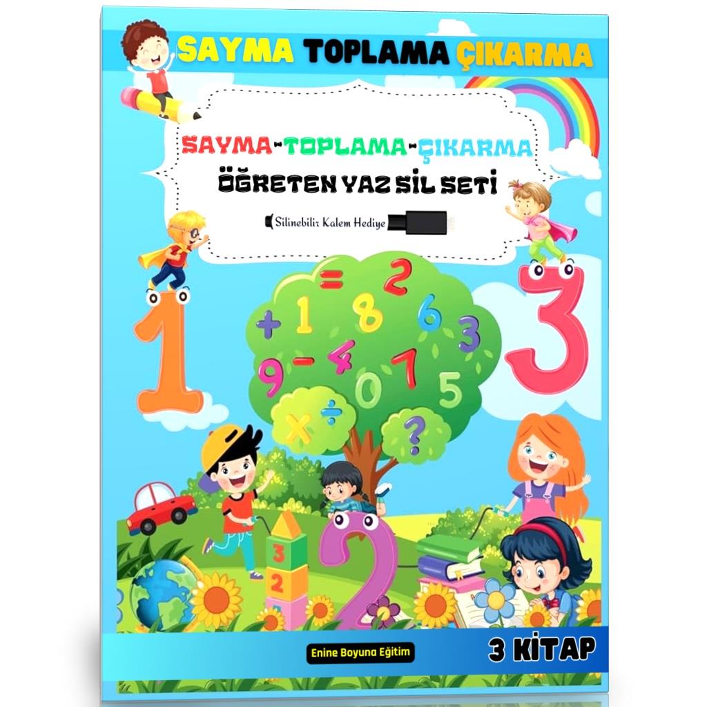 Okul Öncesi Sayma Toplama ve Çıkarma YAZ-SİL Kitabı