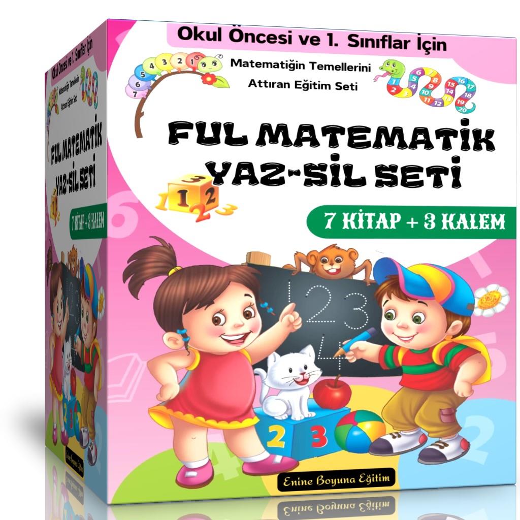 Okul Öncesi ve Birinci Sınıflar İçin FUL Matematik YAZ-SİL Seti (7 Kitap+3 Kalem)