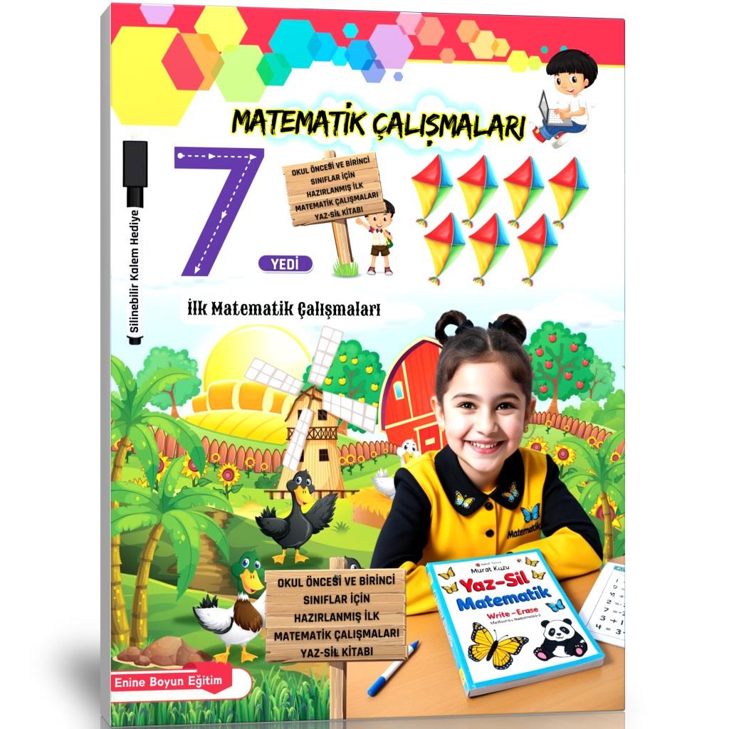 Okul Öncesi ve Birinci Sınıflar İçin İLK Matematik Çalışmaları YAZ-SİL Kitabı