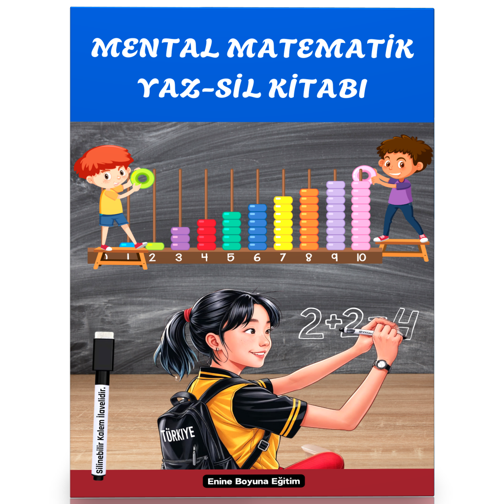 Okul Öncesi ve Birinci Sınıflar İçin Mental Matematik YAZ-SİL Kitabı