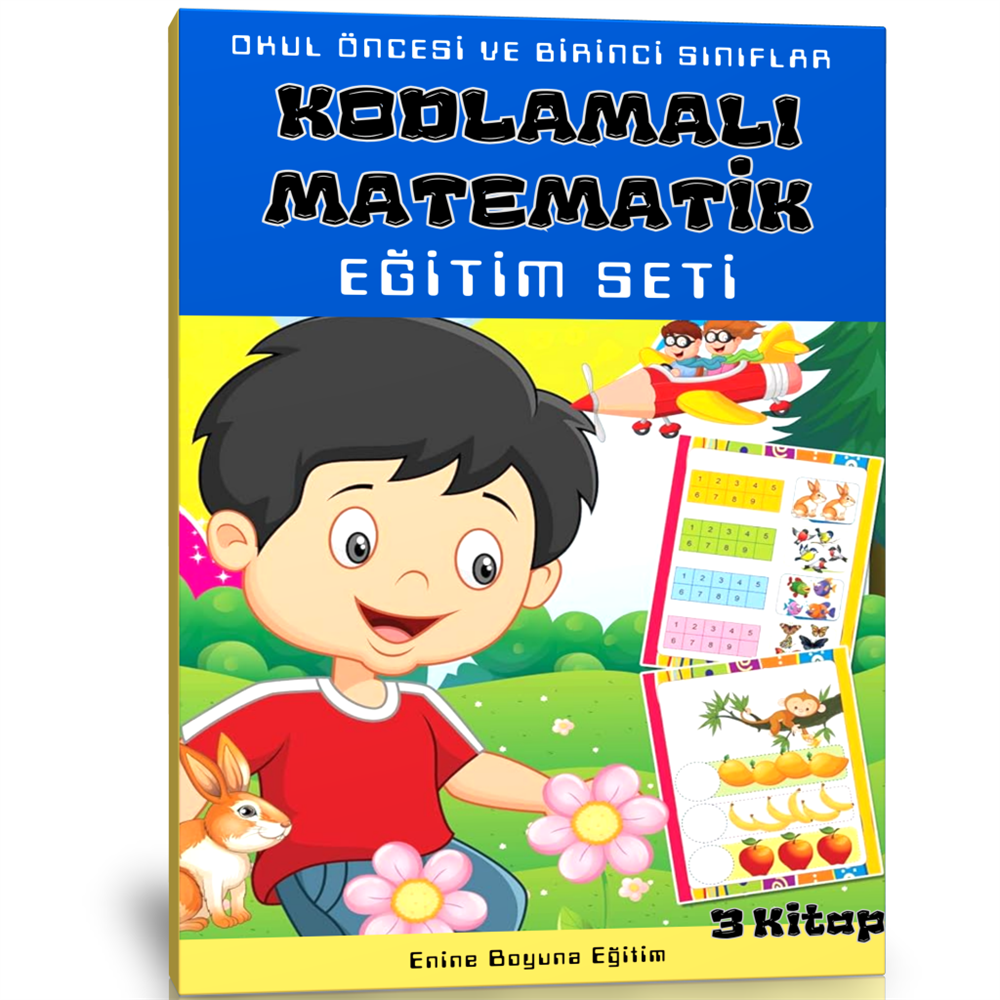 Okul Öncesi ve Birinci Sınıflar Kodlamalı Matematik Eğitim Seti (3 Kitap)