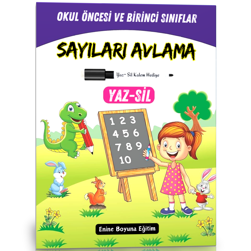 Okul Öncesi ve Birinci Sınıflar Sayıları AVLAMA Yaz-SİL Kitabı