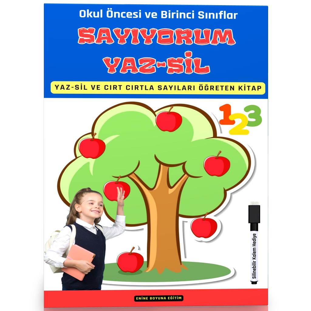 Okul Öncesi ve Birinci Sınıflar Sayıyorum YAZ-SİL Kitabı