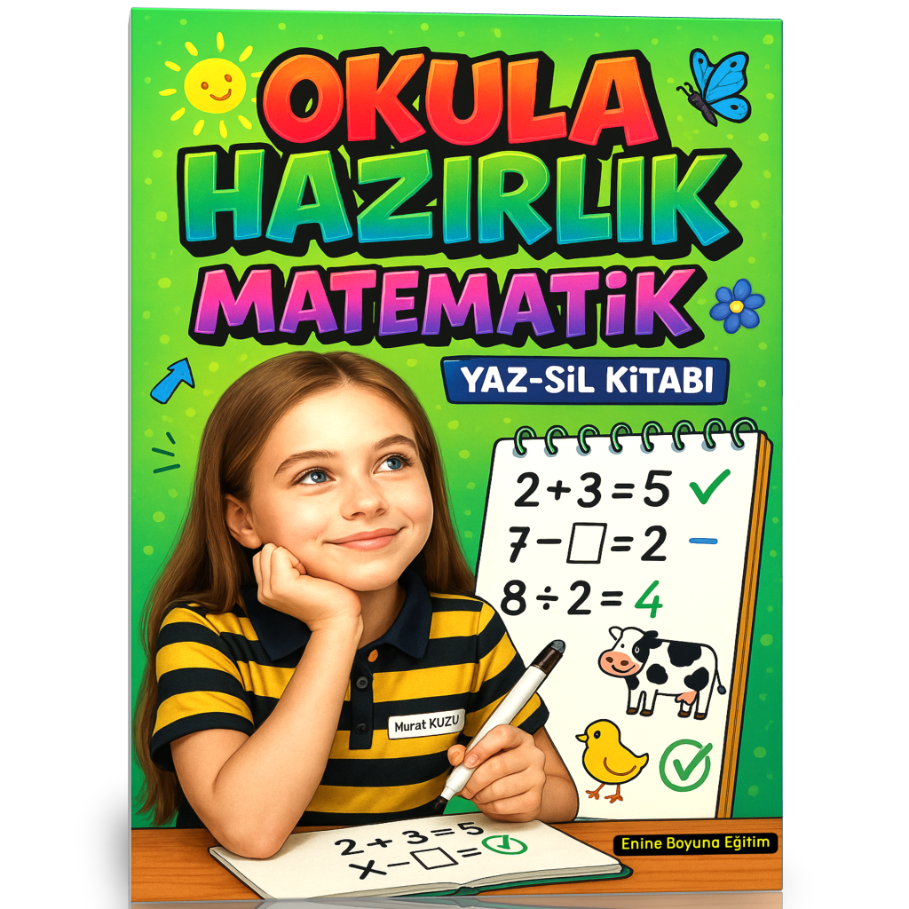Okula Hazırlık Matematik YAZ-SİL Kitabı (5-9 Yaş)