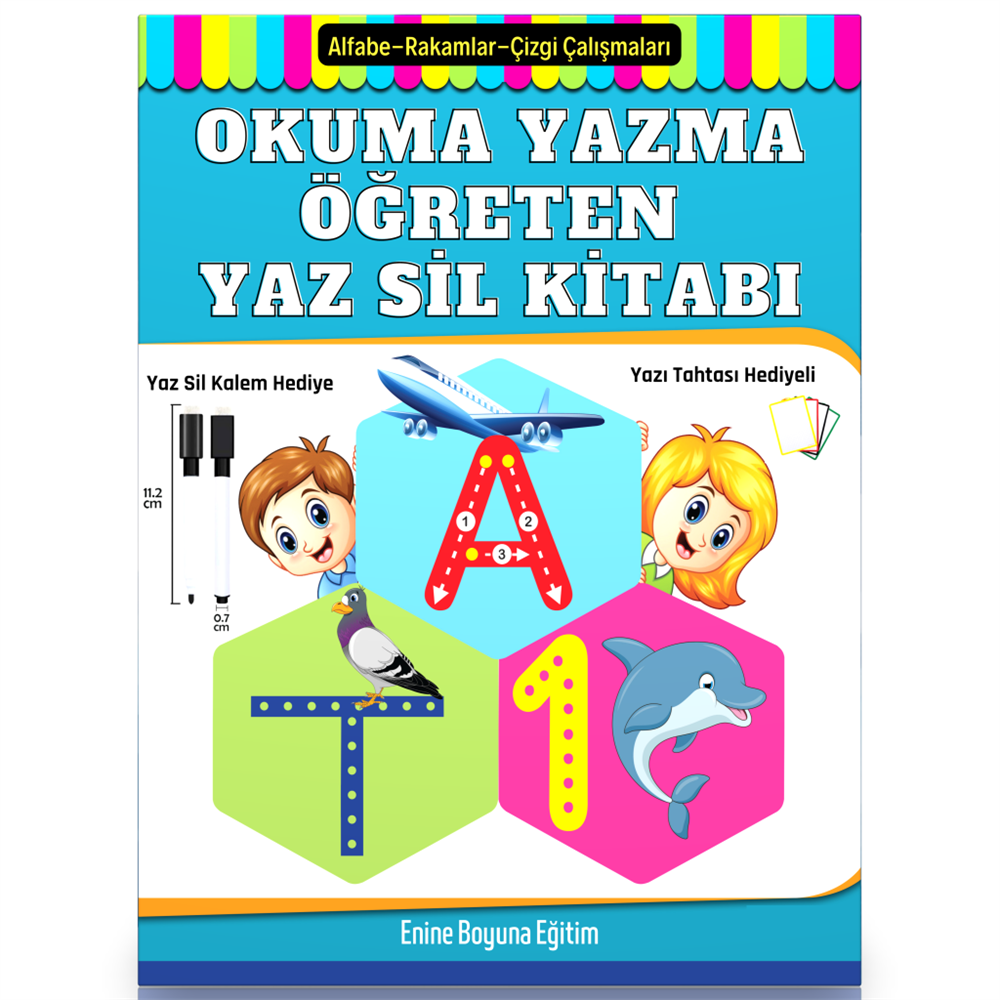 Okuma Yazma Öğreten Yaz Sil Kitabı (3-7 YAŞ)