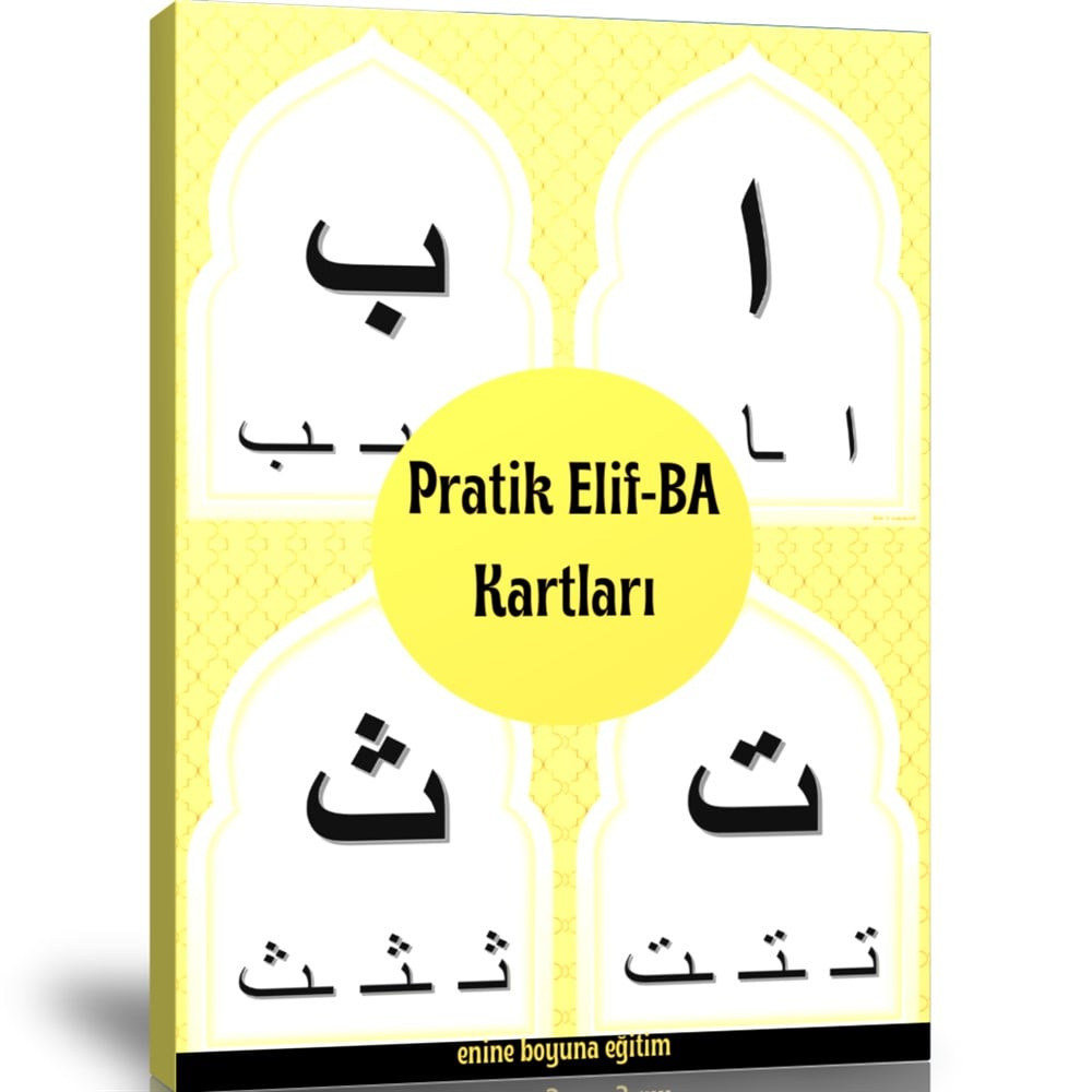 Pratik Elif-BA Kartları (Laminasyonlu SERT Kartlar)