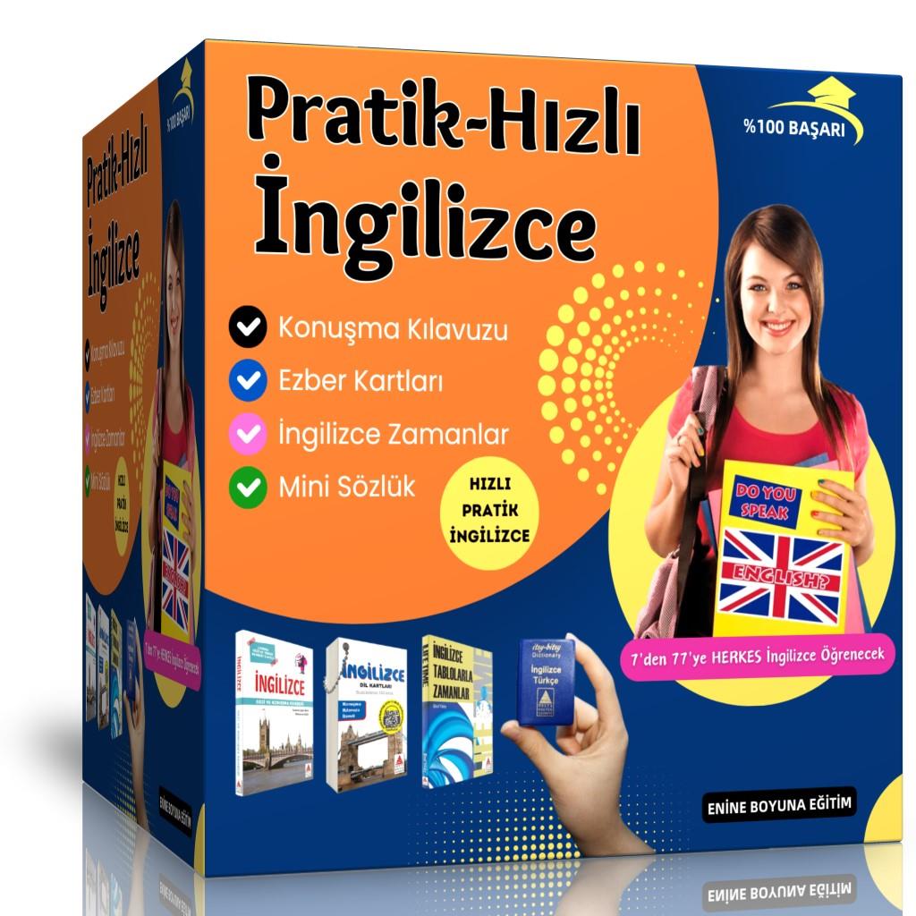 Pratik Hızlı İngilizce Eğitim Seti (4 Kitap)
