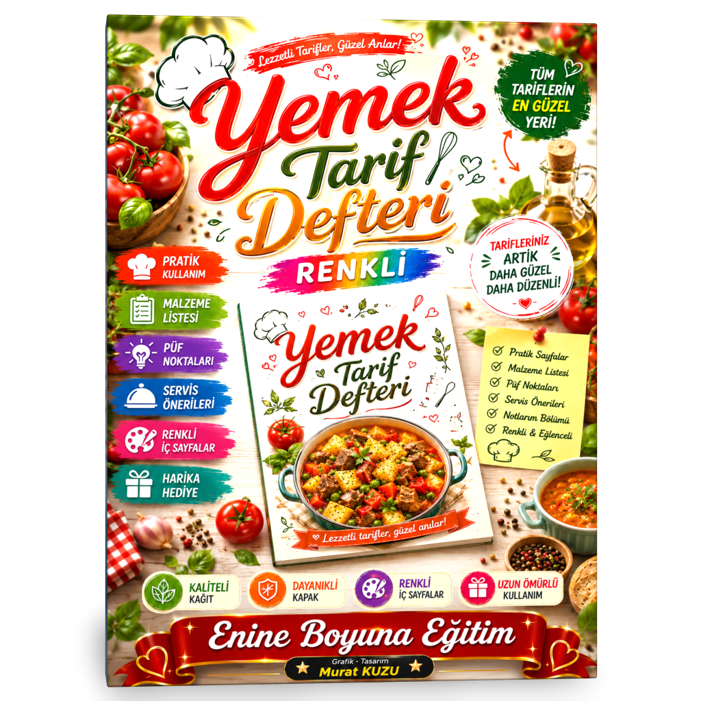 RENKLİ YEMEK TARİF DEFTERİ