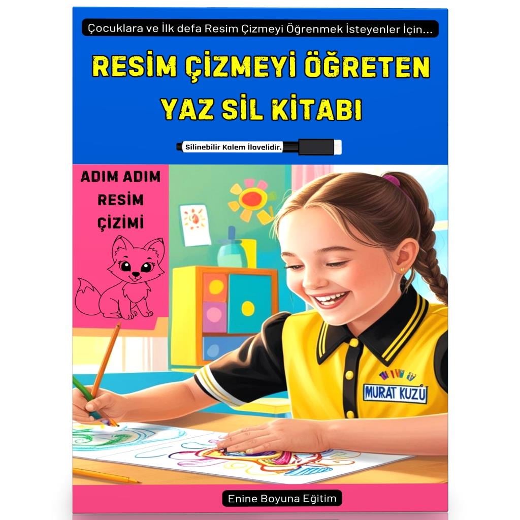 Resim Çizmeyi Öğreten YAZ-SİL Kitabı 