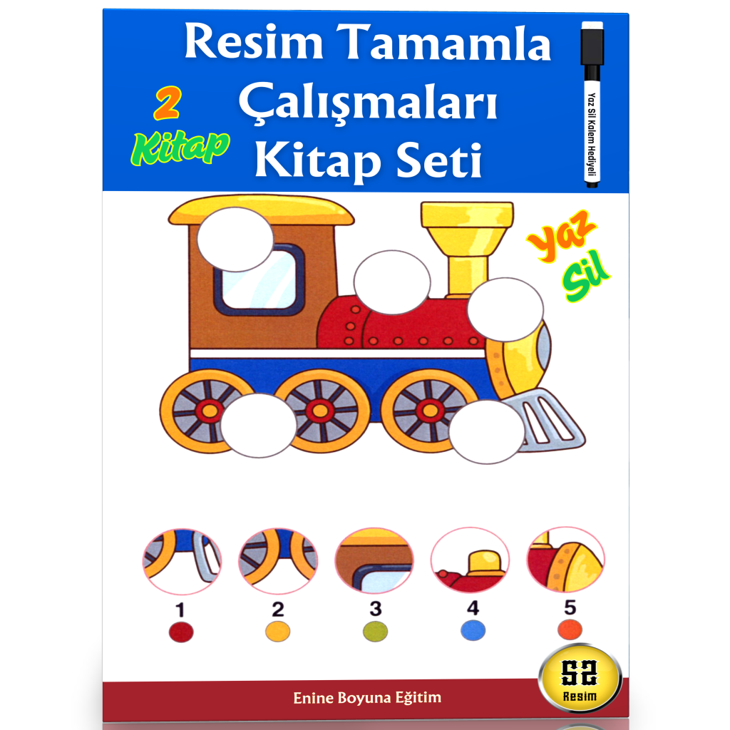Resim Tamamlama Çalışmaları Kitap Seti 2 Kitap (YAZ-SİL) 