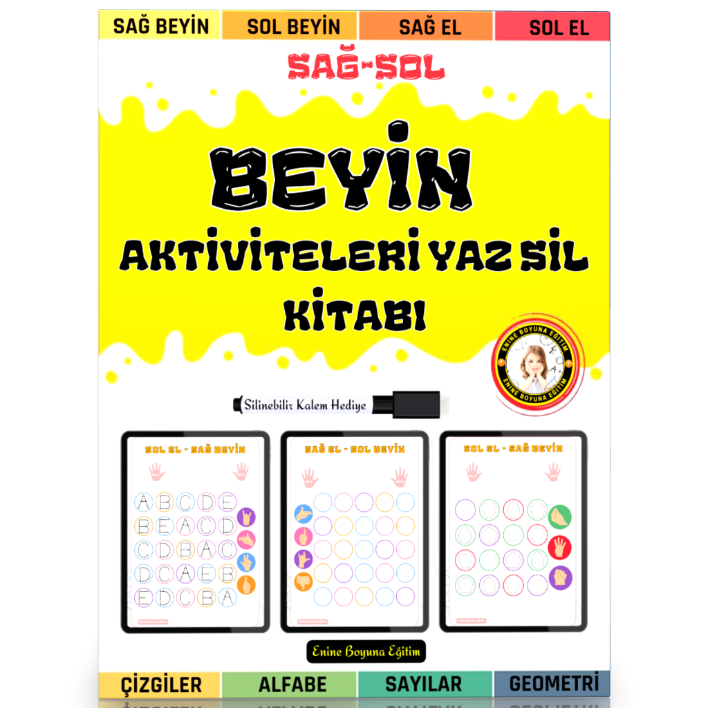 Sağ-SOL Beyin Aktiviteleri YAZ-SİL Kitabı