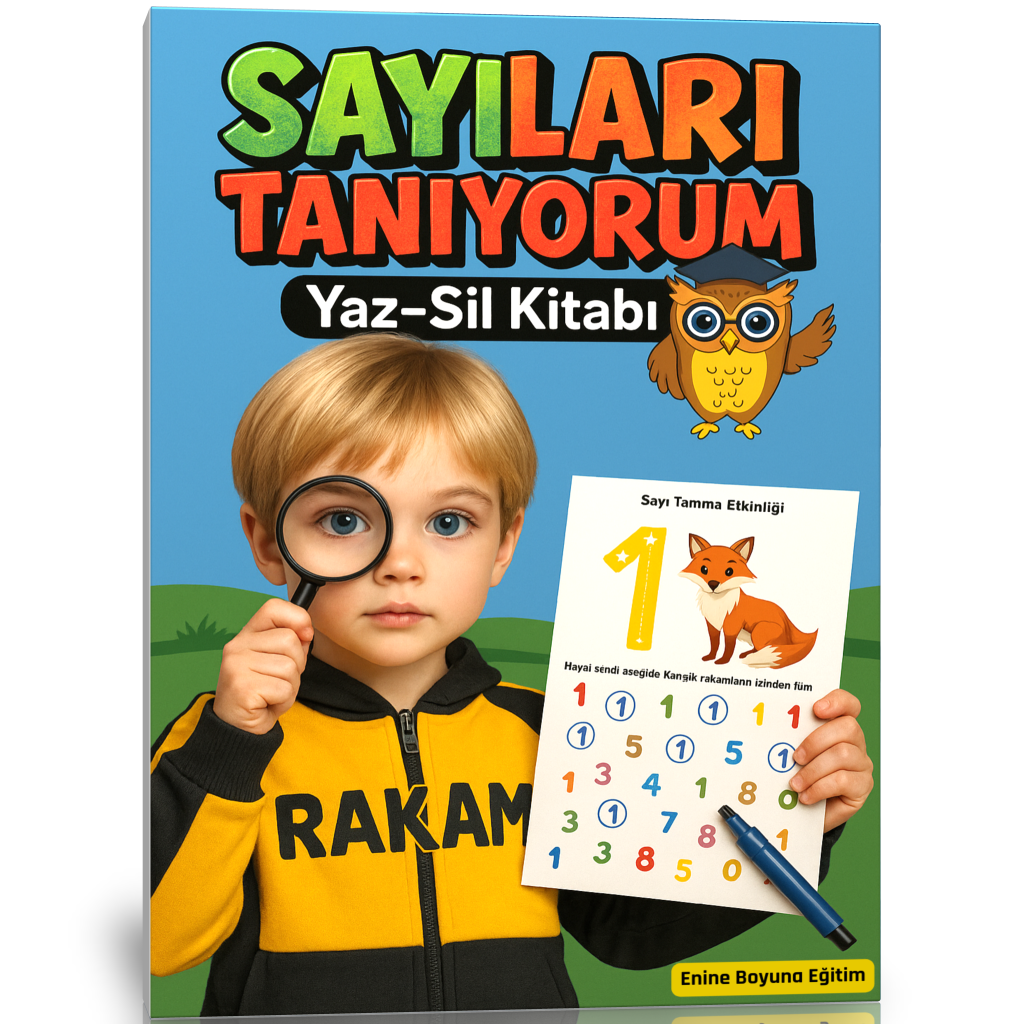 Sayıları Tanıyorum Yaz-Sil Kitabı (1-20 Arası Sayılar)