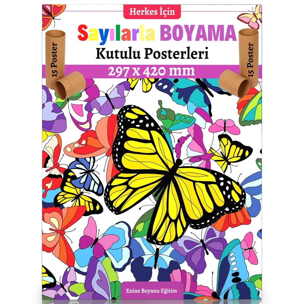 Sayılarla Boyama Posterleri (Kutulu 15 POSTER)