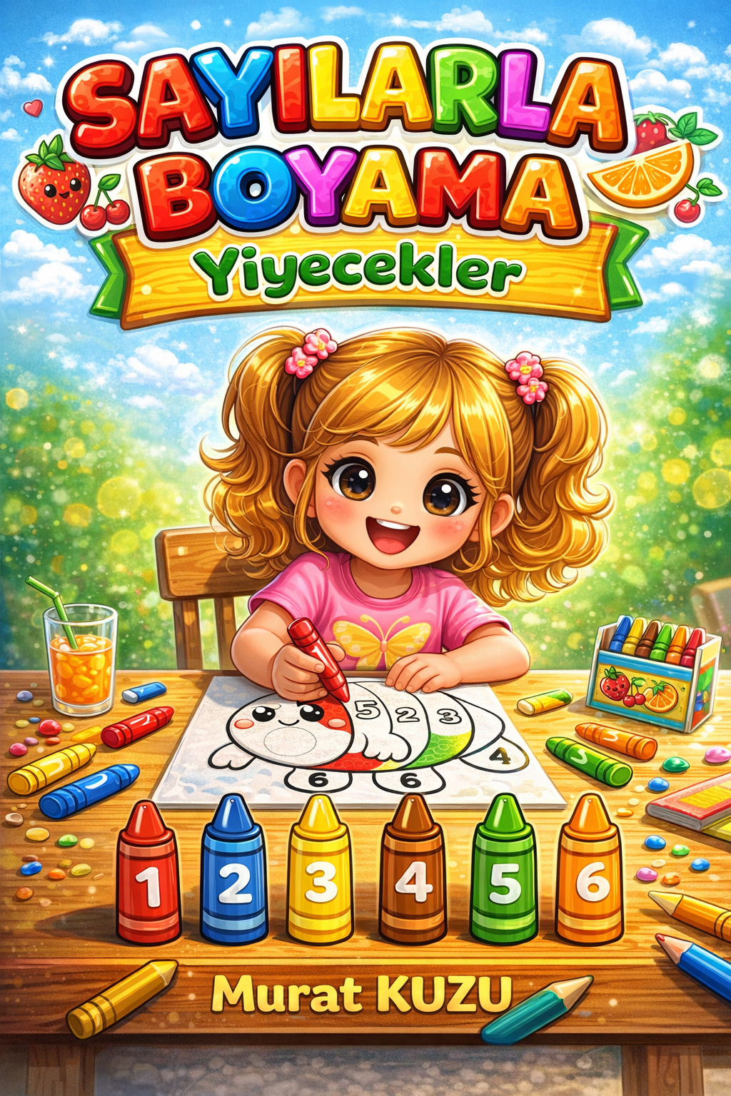 Sayılarla Boyama – Yiyecekler (Yiyecekler Boyama Kitabı)