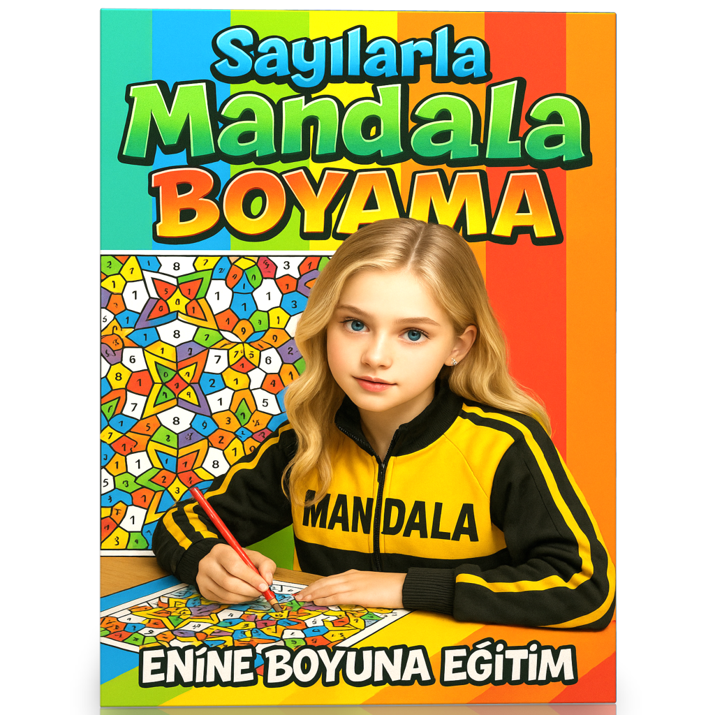 Sayılarla Mandala Boyama (50 Tam Sayfa Tek Yüze Baskılıdır)