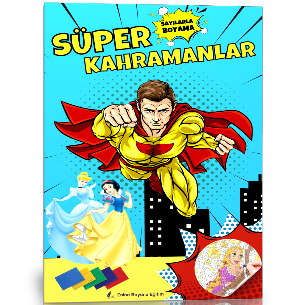 Sayılarla Süper Kahramanlar Boyama Seti (25 Kahraman Boyaması)