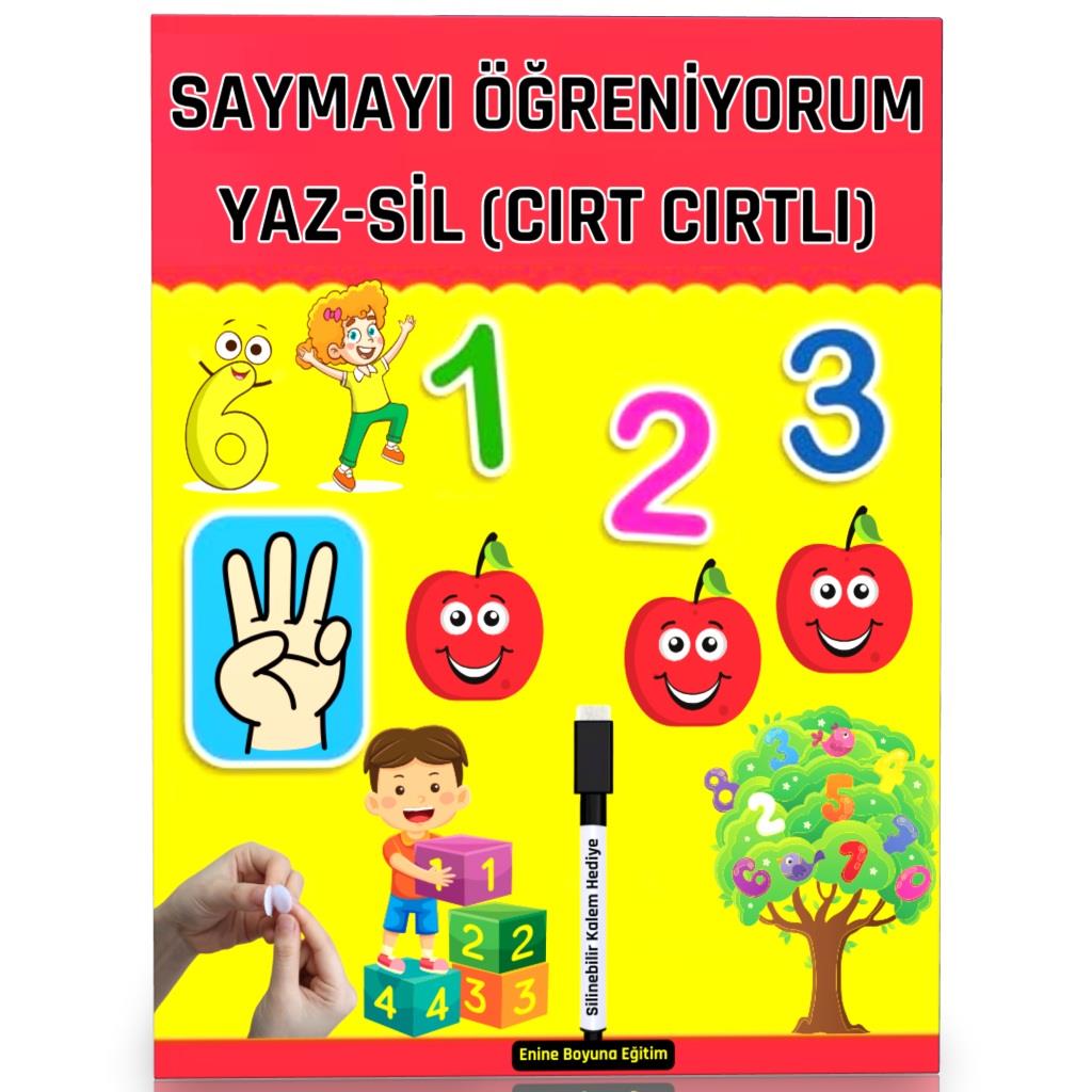 Saymayı Öğreniyorum YAZ-SİL Kitabı (Cırt Cırtlı)