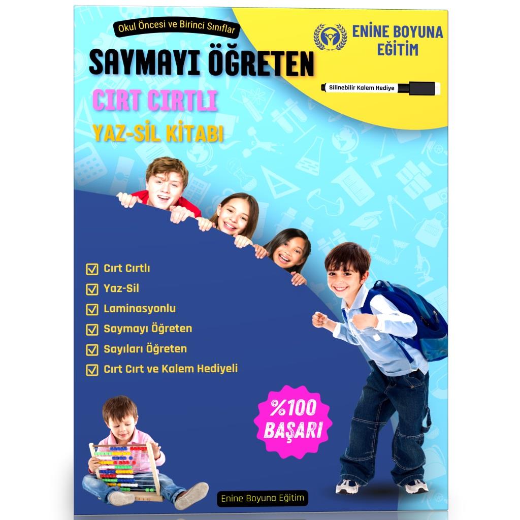 Saymayı Öğreten Cırt Cırtlı YAZ-SİL Kitabı