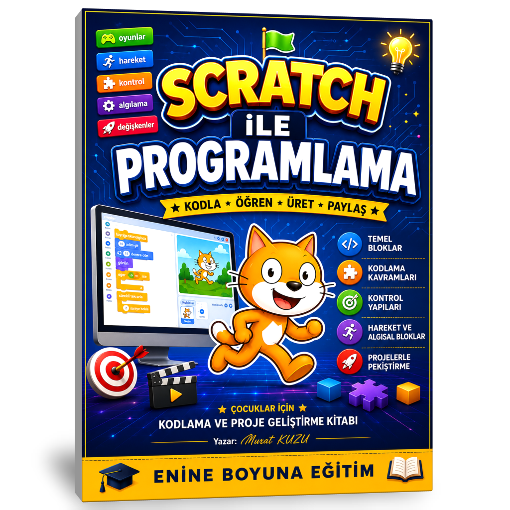SCRATCH İLE PROGRAMLAMA – Çocuklar İçin Kodlama ve Proje Geliştirme Kitabı