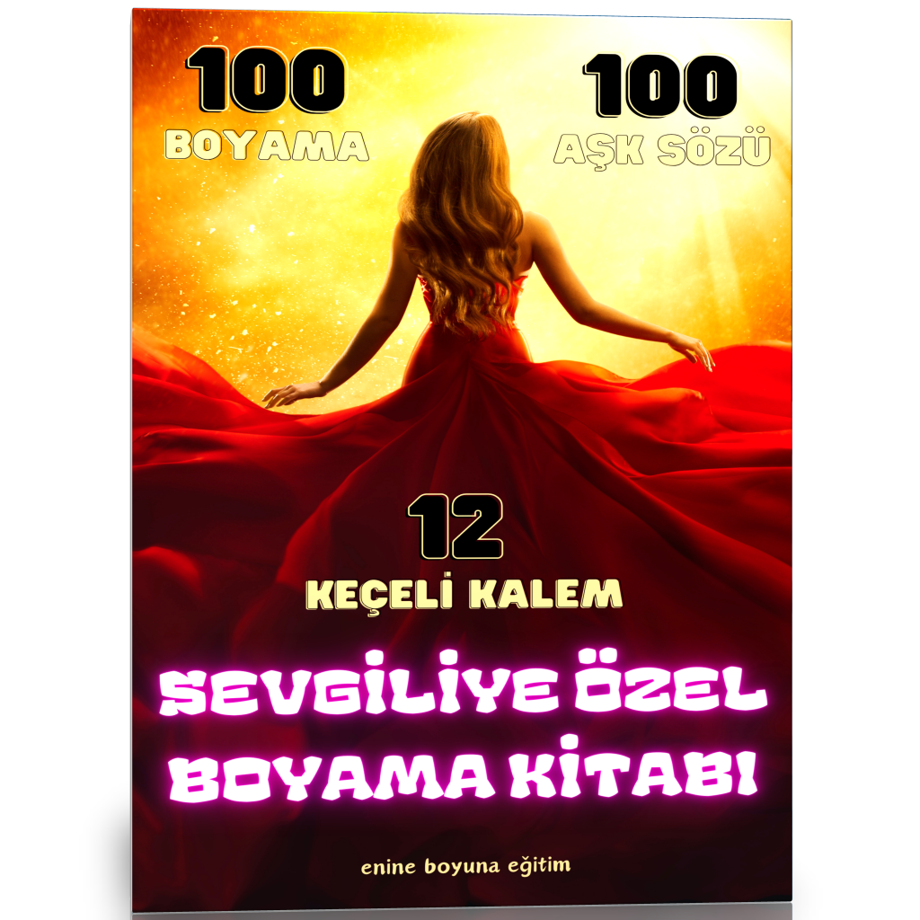 Sevgiliye Özel Boyama Kitabı (100 Boyama – 100 Aşk Sözü)