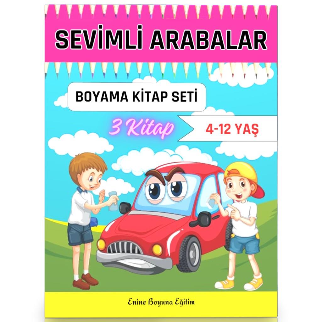Sevimli Arabalar Boyama Kitap Seti (3 Kitap)