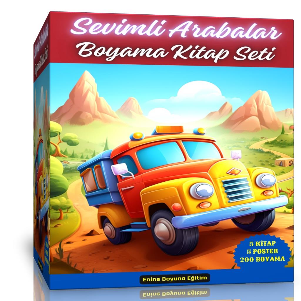 Sevimli Arabalar Boyama Kitap Seti (5 Kitap)