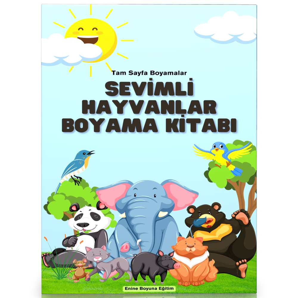 Sevimli Hayvanlar Boyama Kitabı 