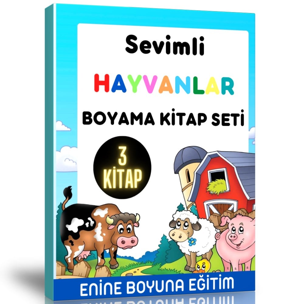 Sevimli Hayvanlar Boyama Kitap Seti (3 Kitap)