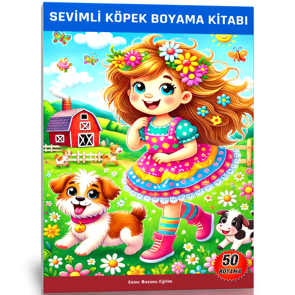 Sevimli Köpek Boyama Kitabı (Laminasyonlu Örnek Boyamalar)