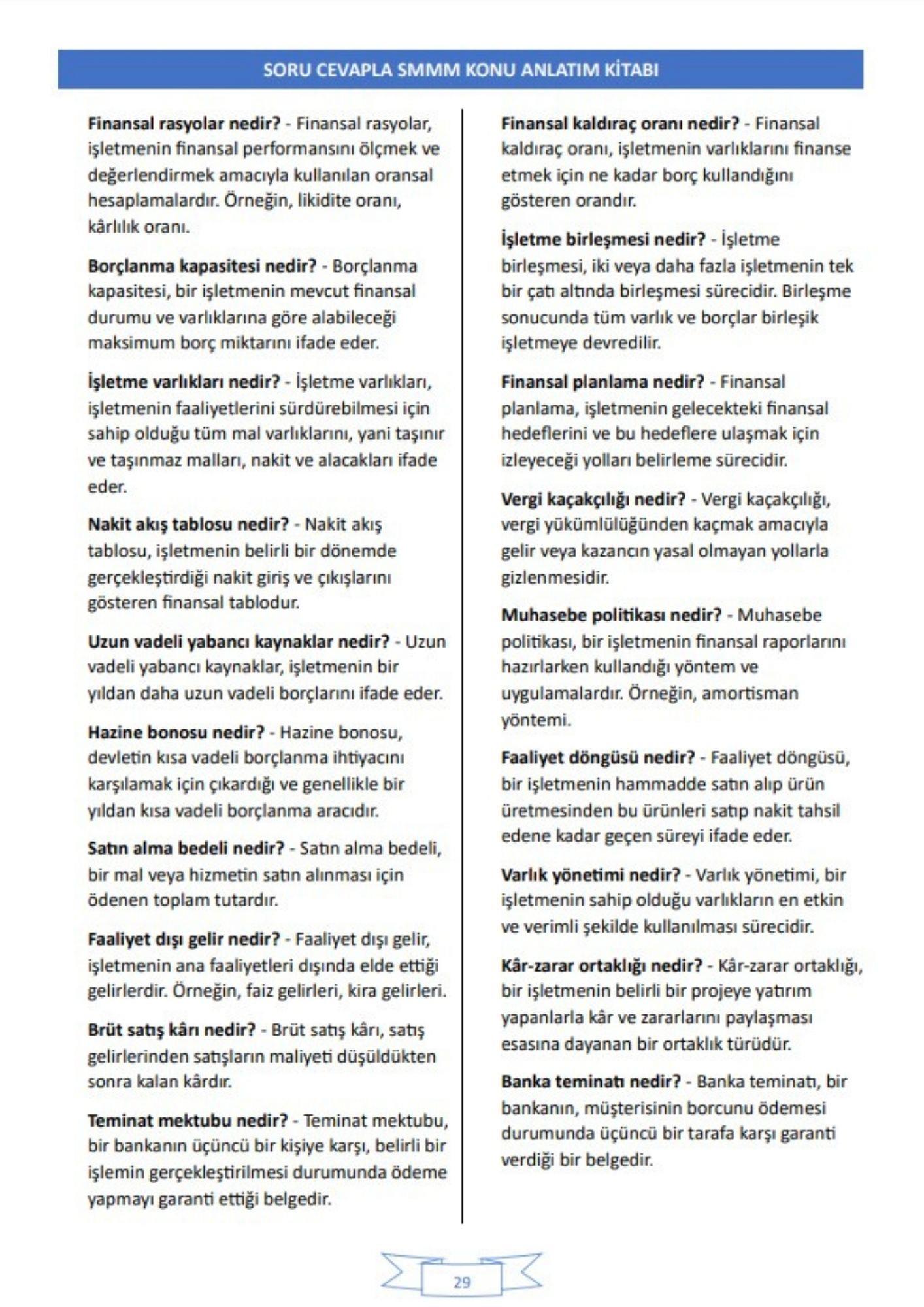 Smmm SMMM Sınavlarına Hazırlık Kitabı (3000 Soru-Cevap)