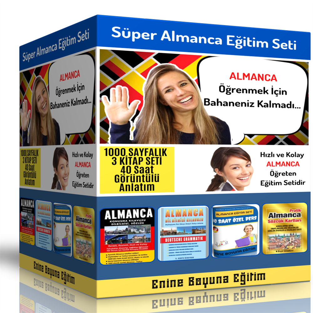 Süper Almanca Eğitim Seti (11 VCD – 5 Süper Kitap)