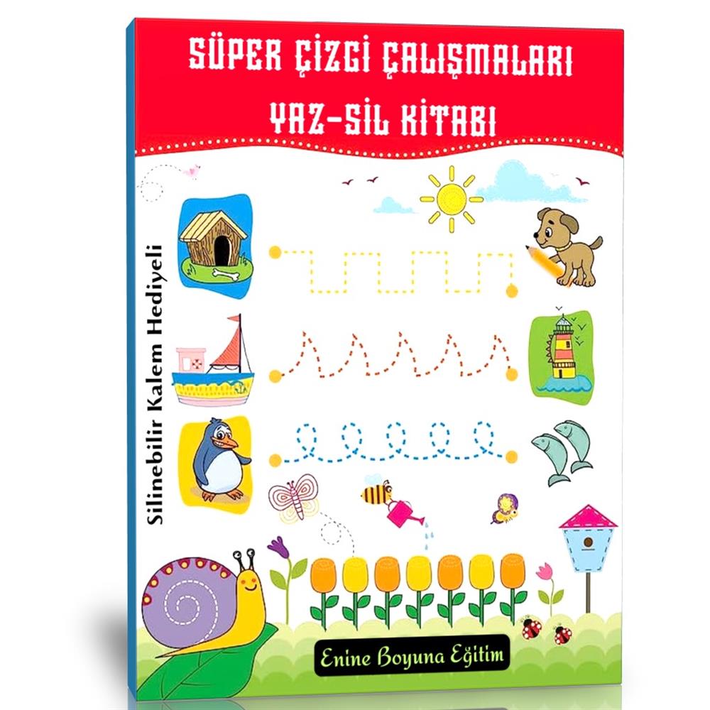 Süper Çizgi Çalışmaları YAZ-SİL Kitabı