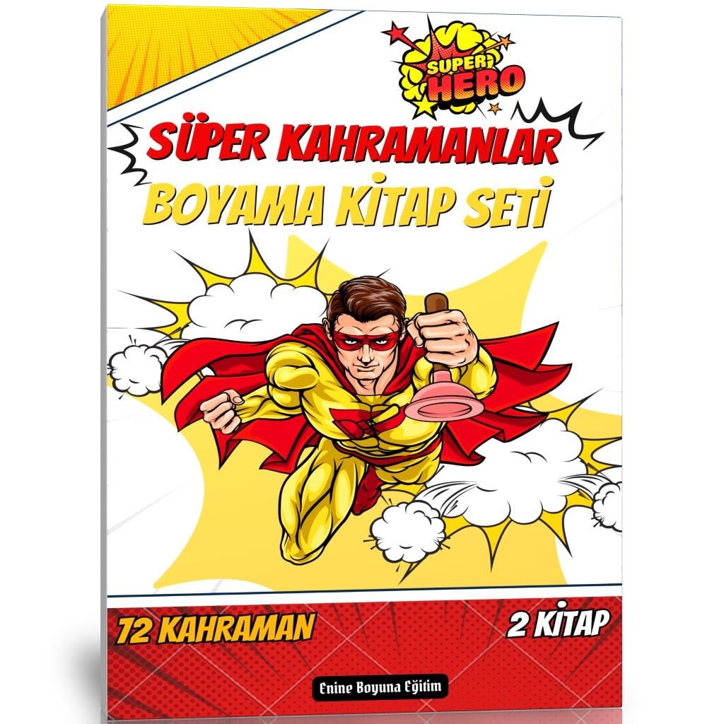 Süper Kahramanlar Boyama Kitap Seti (2 Kitap 72 Kahraman)