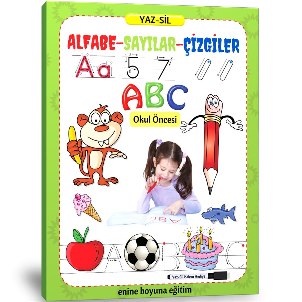 Süper YAZ SİL Kitabı (Alfabe-Sayılar-Çizgiler)