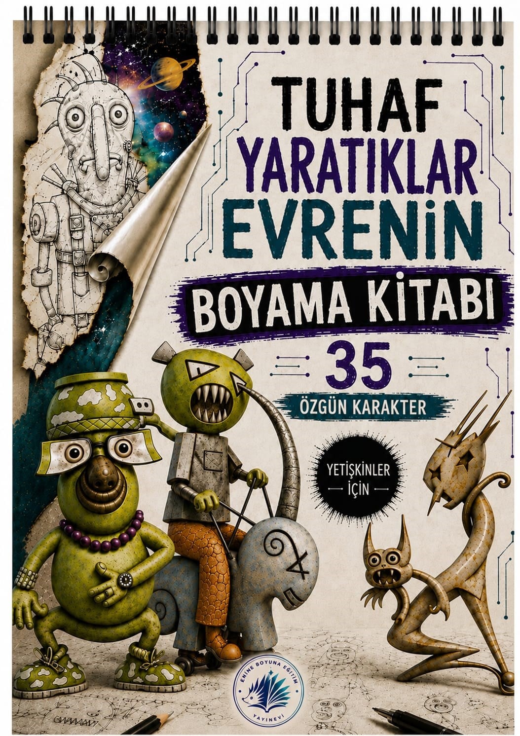 Tuhaf Yaratıklar Evreni – 35 Karakter Boyama Kitabı 