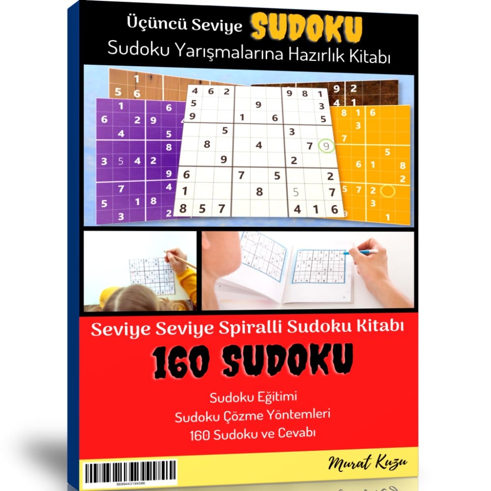 Üçüncü Seviye Sudoku Kitabı Spiralli (160 Seçilmiş Sudoku)
