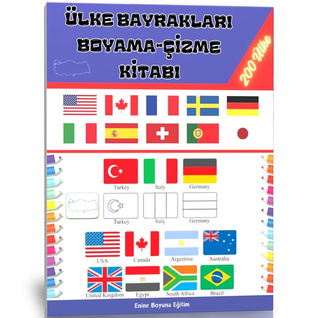 Ülke Bayrakları BOYAMA-Çizme Kitabı 