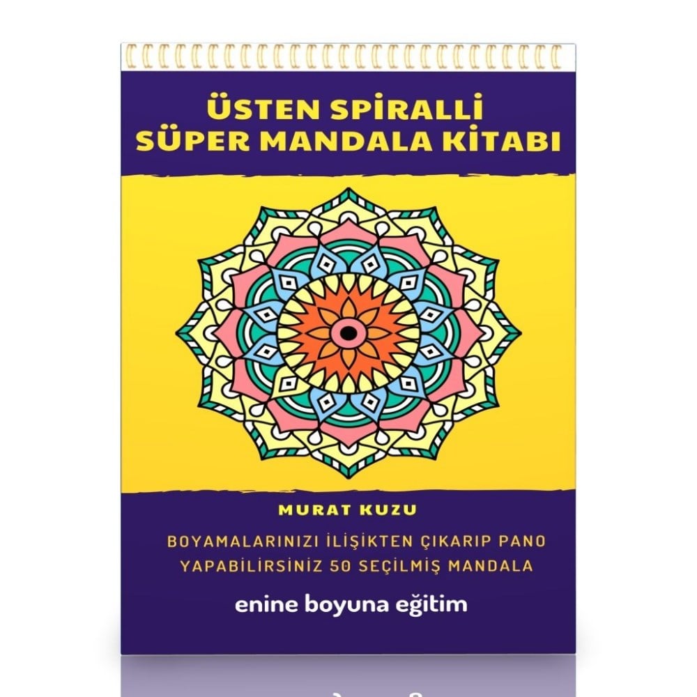 Üstten Spiralli Süper Mandala Kitabı