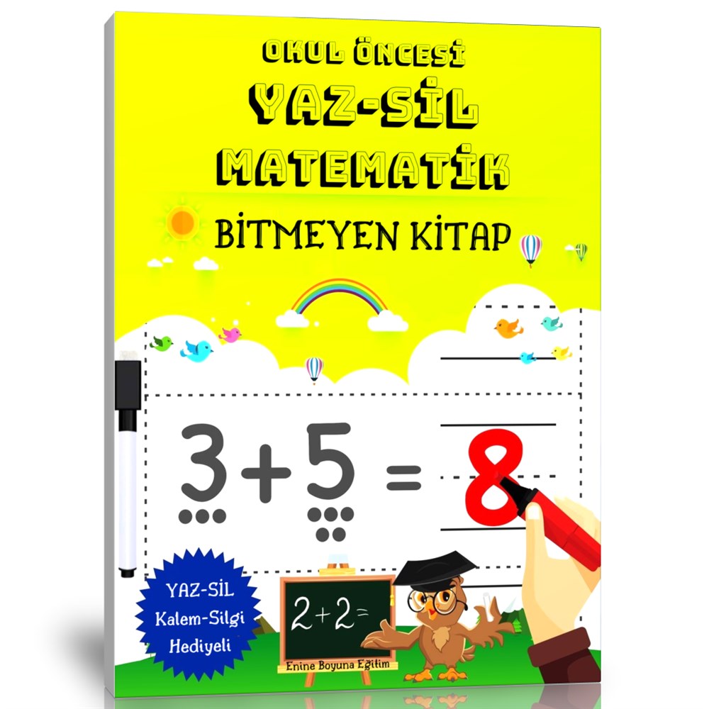 Yaz Sil Okul Öncesi Haydi Matematik Öğrenelim Kitabı