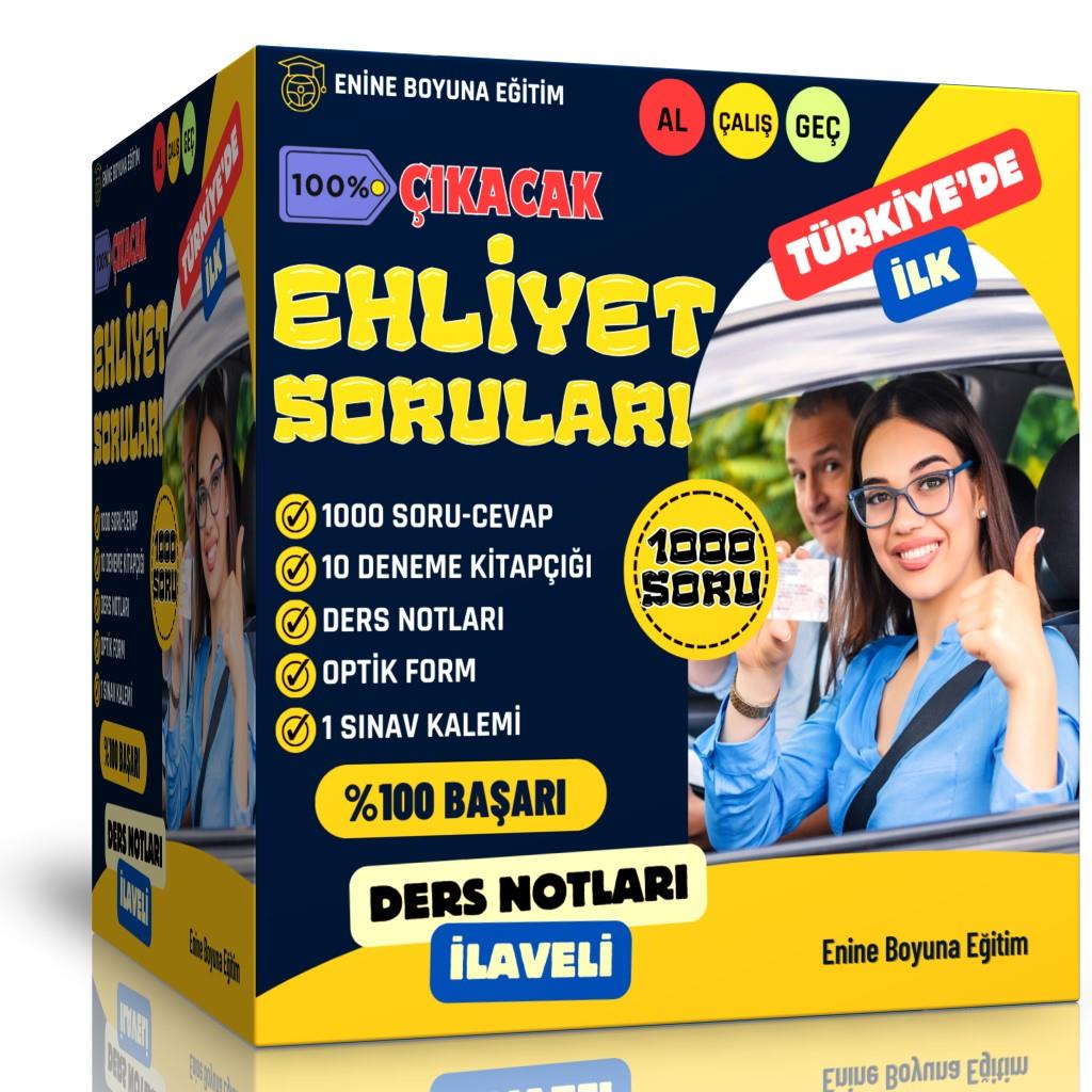 Yüzde Yüz Çıkacak Ehliyet Soruları Seti (1000 Soru + Ders Notları)